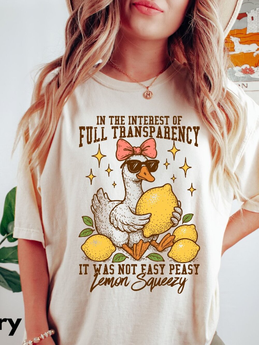 NEW Funny Retro Duck Shirt Not Easy Peasy Lemon Squeezy T-Shirt - GREAT GIFT!